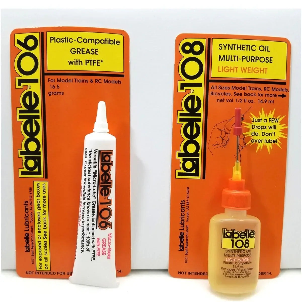 Enhance Your Model Train Performance with Labelle's Premium 2-Pack Lube Oil and Grease
