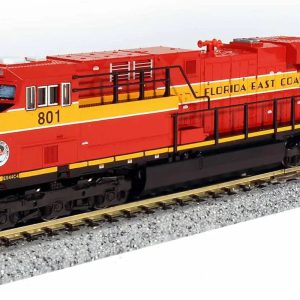 Kato USA N Scale ES44DC Locomotive - Florida East Coast #801 for Model Train Collections