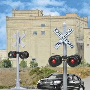 Walthers Scenemaster Crossing Flashers-Set of 2 Working Signals (Use with Crossing Signal Controller) 949-4333 HO Scale Model Railroad - Signals Kit