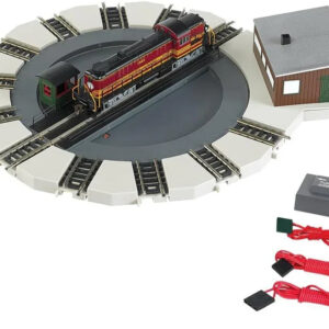Rev up your model train setup with the Bachmann Motorized Turntable in sleek silver!