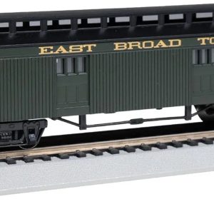 Bachmann HO Scale Old-Time Passenger Cars with Rounded-End Clerestory Roof for Model Train Enthusiasts