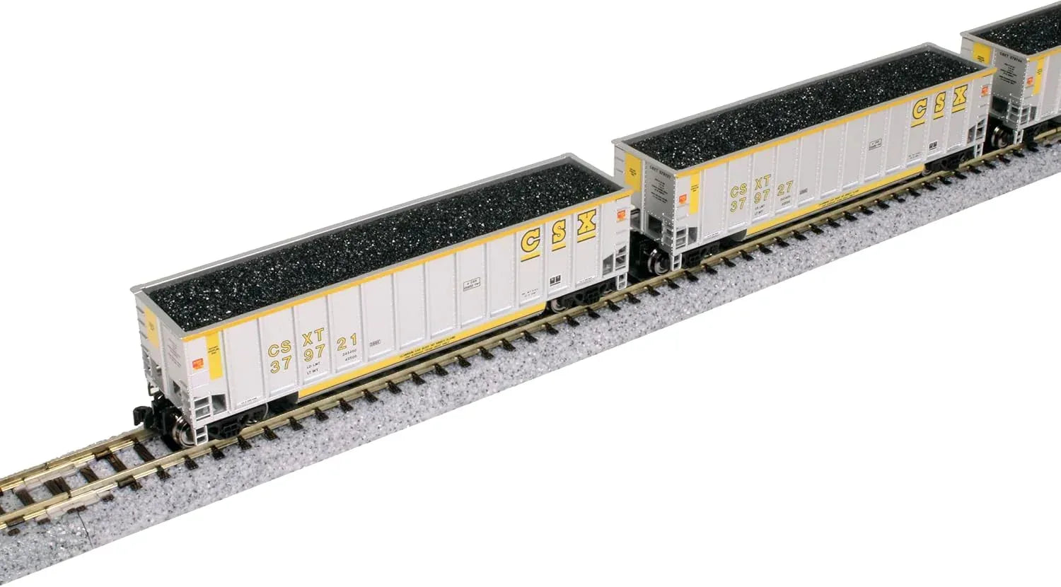 🚂✨ Add the Kato USA Bethgon Coalporter 8 Car Set in CSX Gondola style to your model train collection!