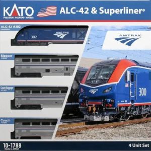Kato 10-1788 N N Amtrak ALC-42 & Superliner Phase VI 4-Unit “Starter Series” Set
