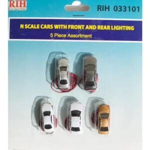 Rock Island Hobby 033100 N Scale Autos 5Pk